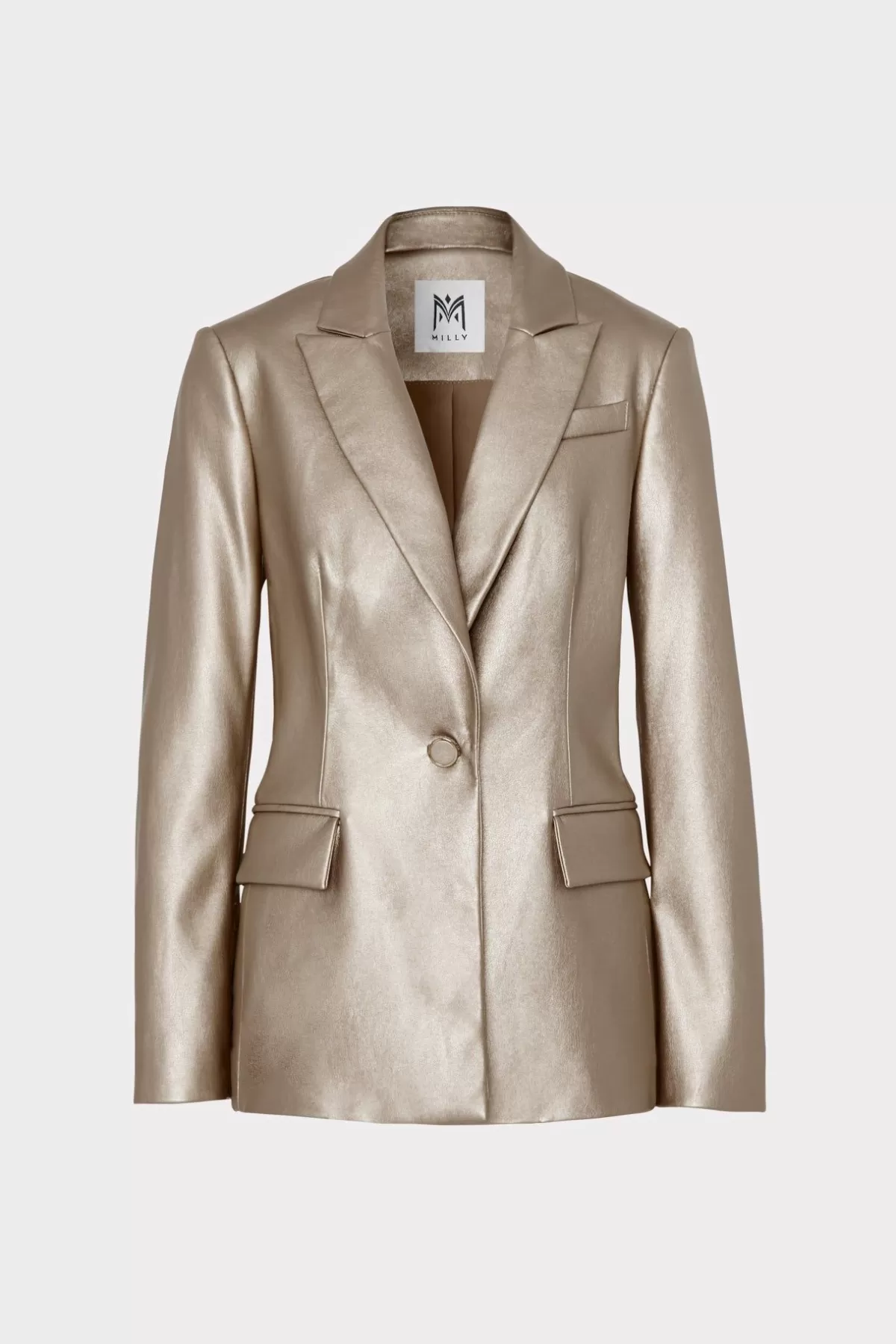 Alexa Vegan Leather Blazer-MILLY Outlet