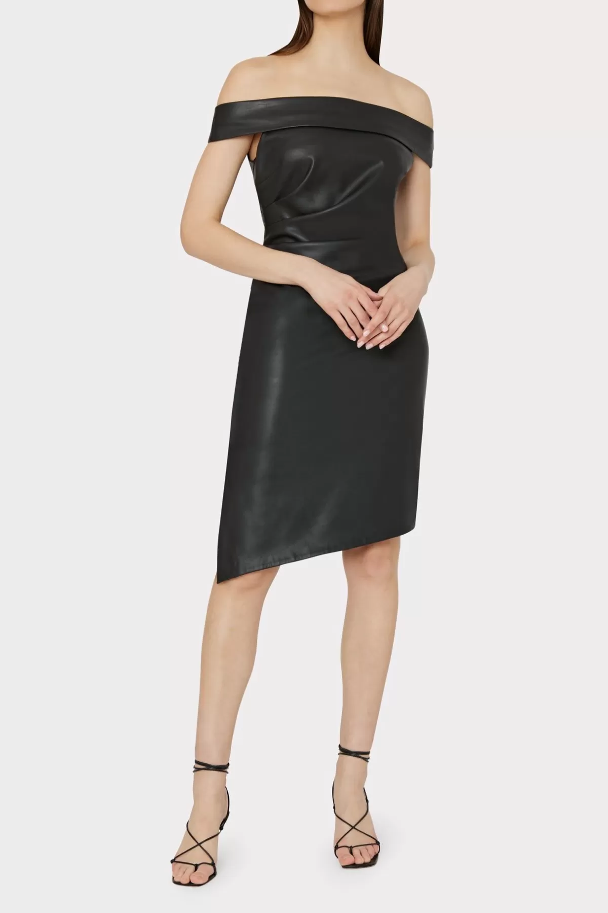 Ally Vegan Leather Dress-MILLY Fashion