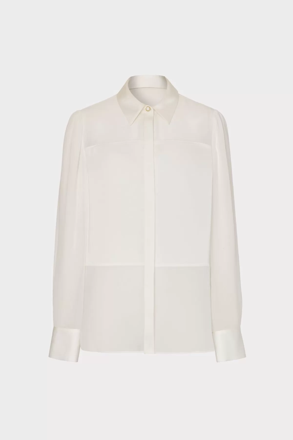 Andy Satin Combo Button Up Blouse-MILLY Sale