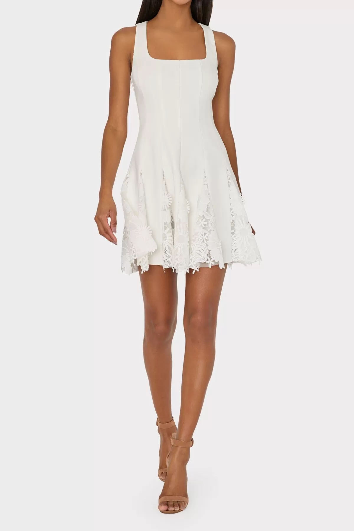 Ariel Cady 3D Lace Combo Dress-MILLY Discount