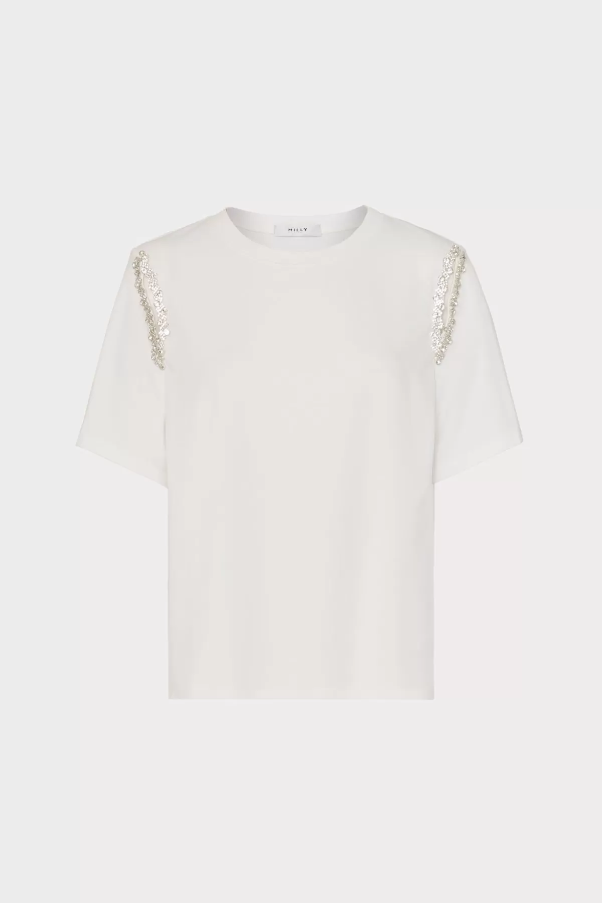 Avril Crystal Trim Tee-MILLY Cheap