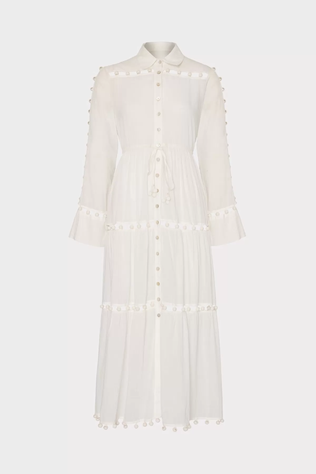 Beaded Cotton Voile Cover-Up Dress-MILLY Cheap