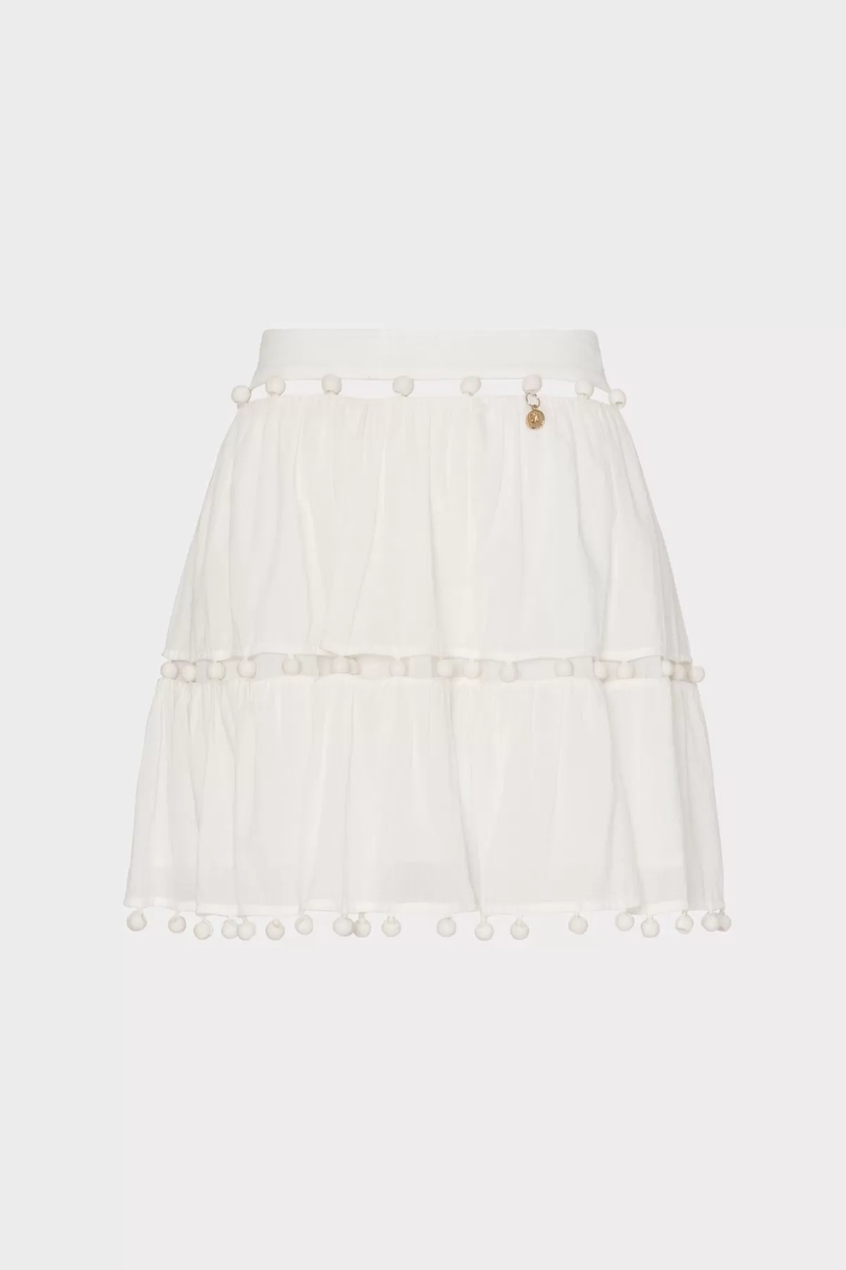 Beaded Cotton Voile Skirt-MILLY Hot