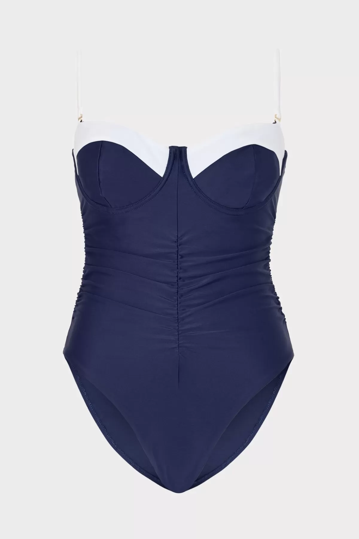 Color Block Ruched One Piece-MILLY Fashion