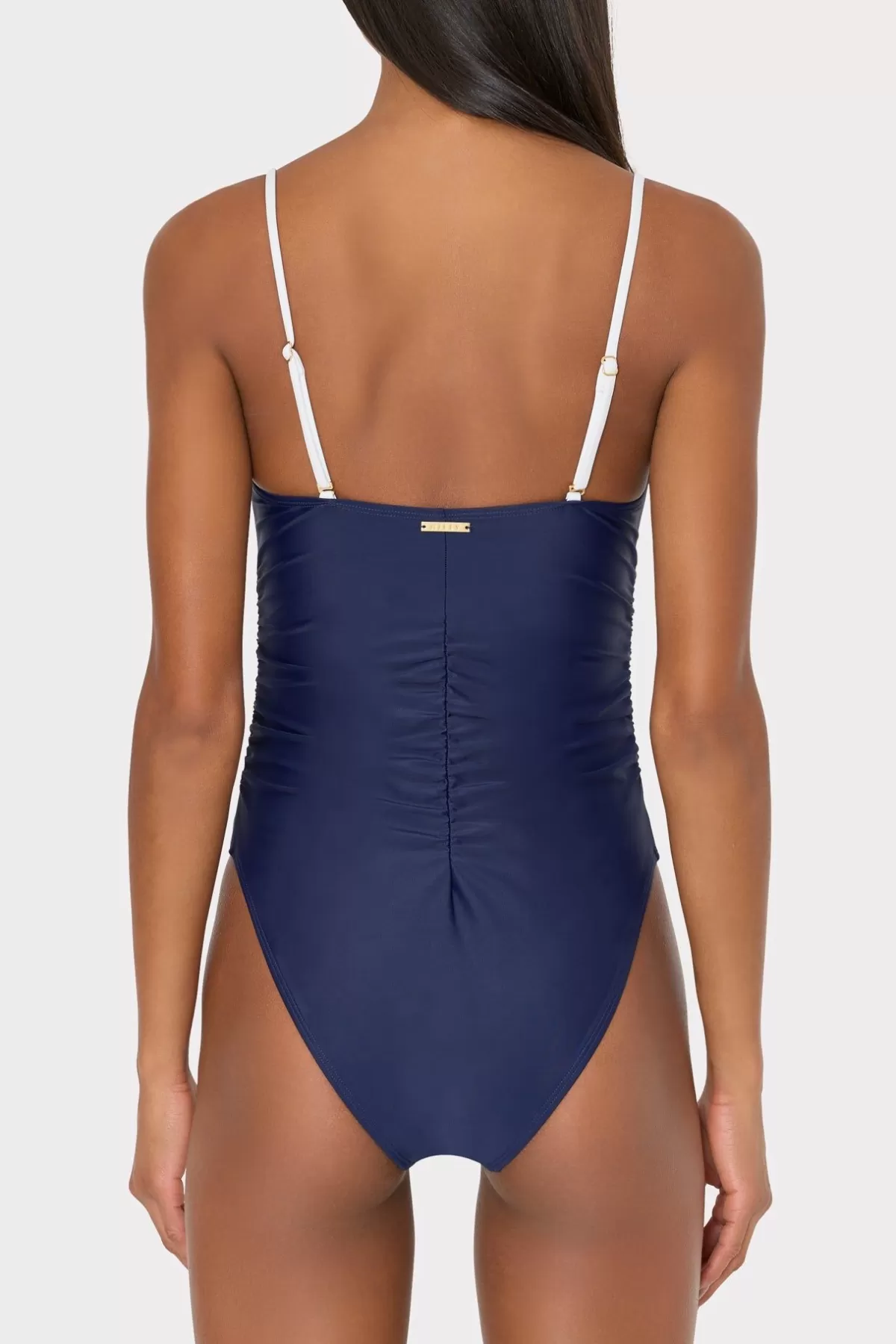 Color Block Ruched One Piece-MILLY Fashion
