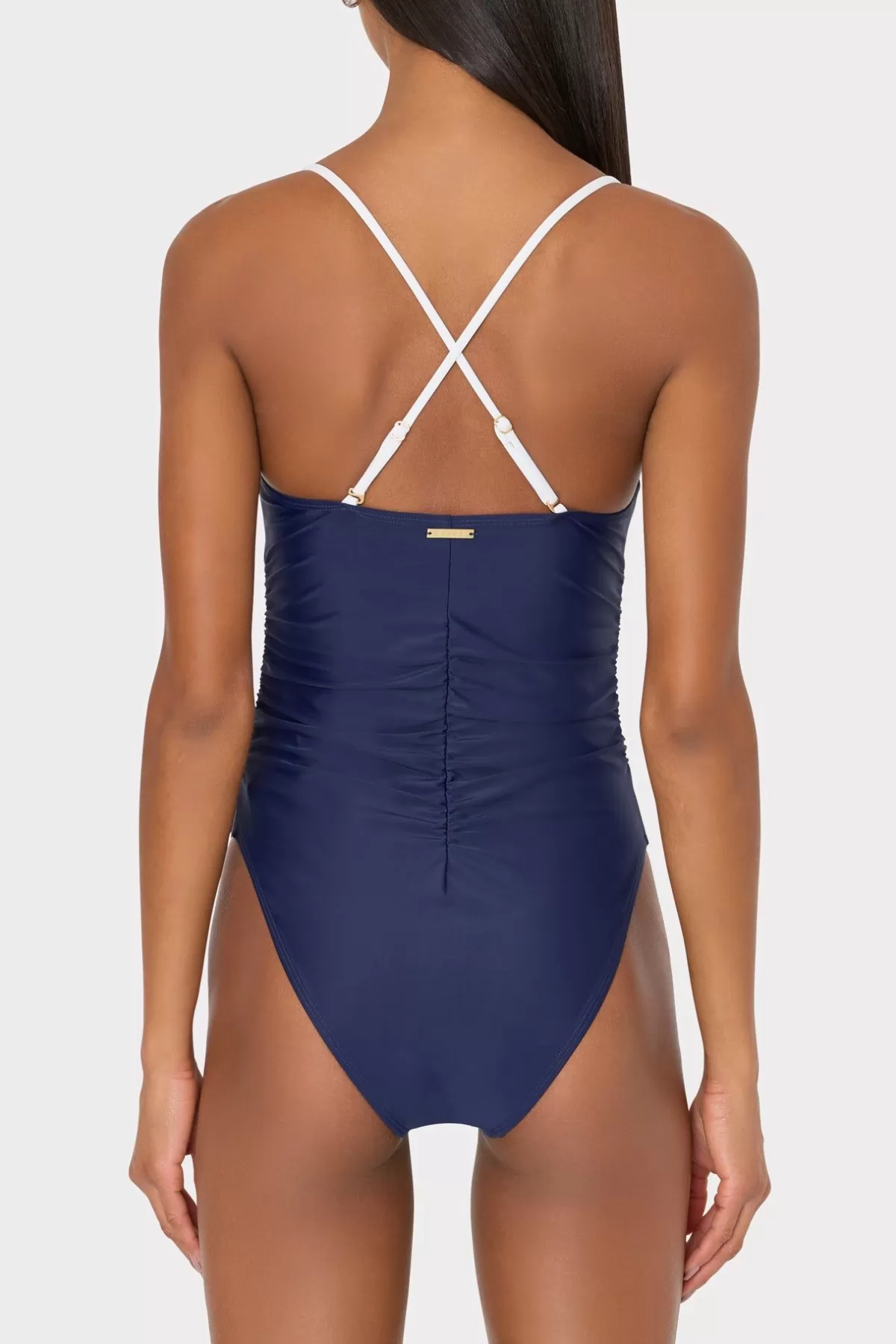 Color Block Ruched One Piece-MILLY Fashion