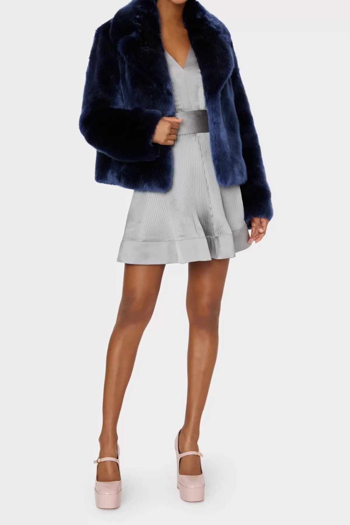 Faye Faux Fur Coat-MILLY New