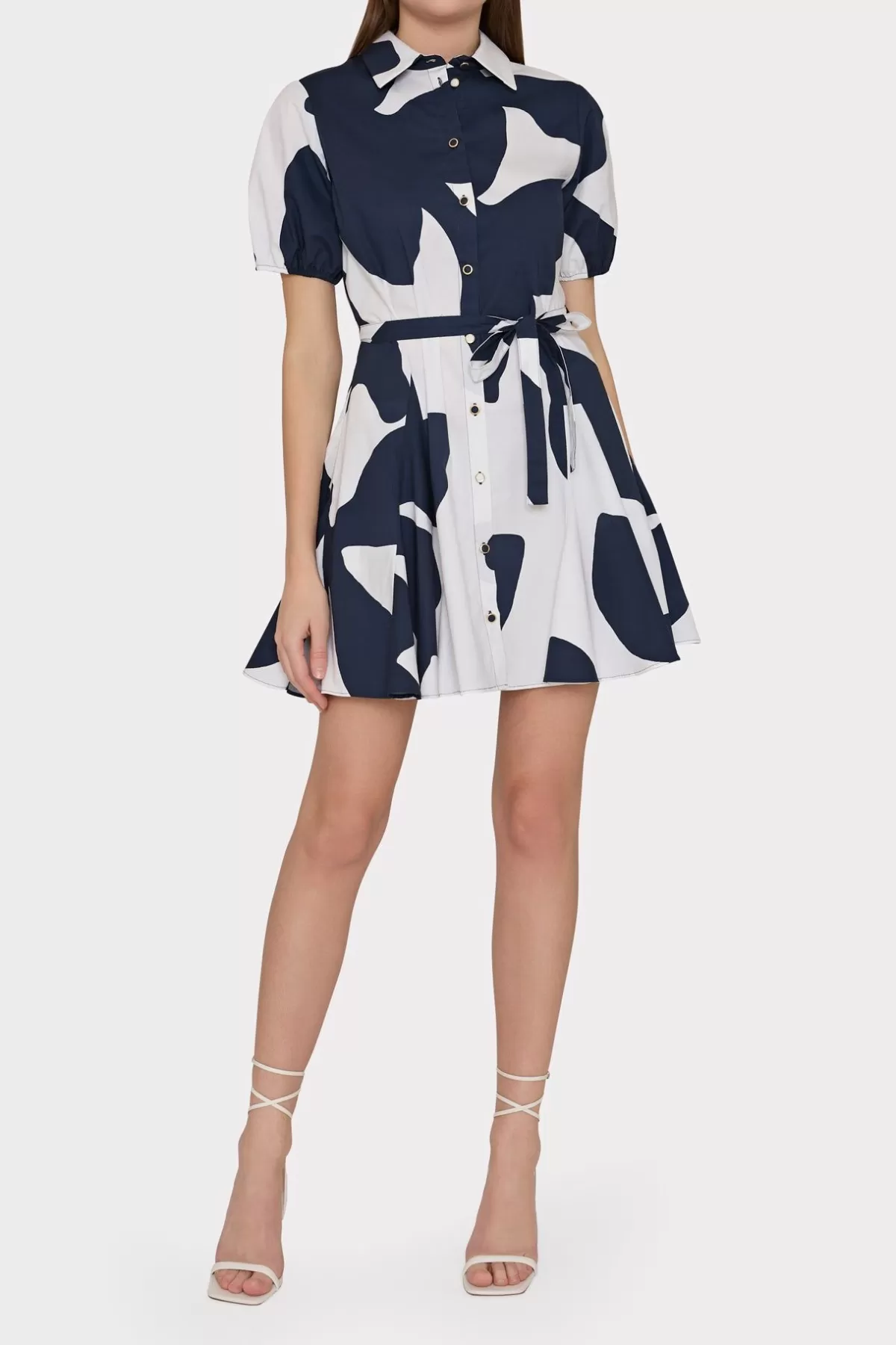 Grand Foliage Poplin Dress-MILLY Online