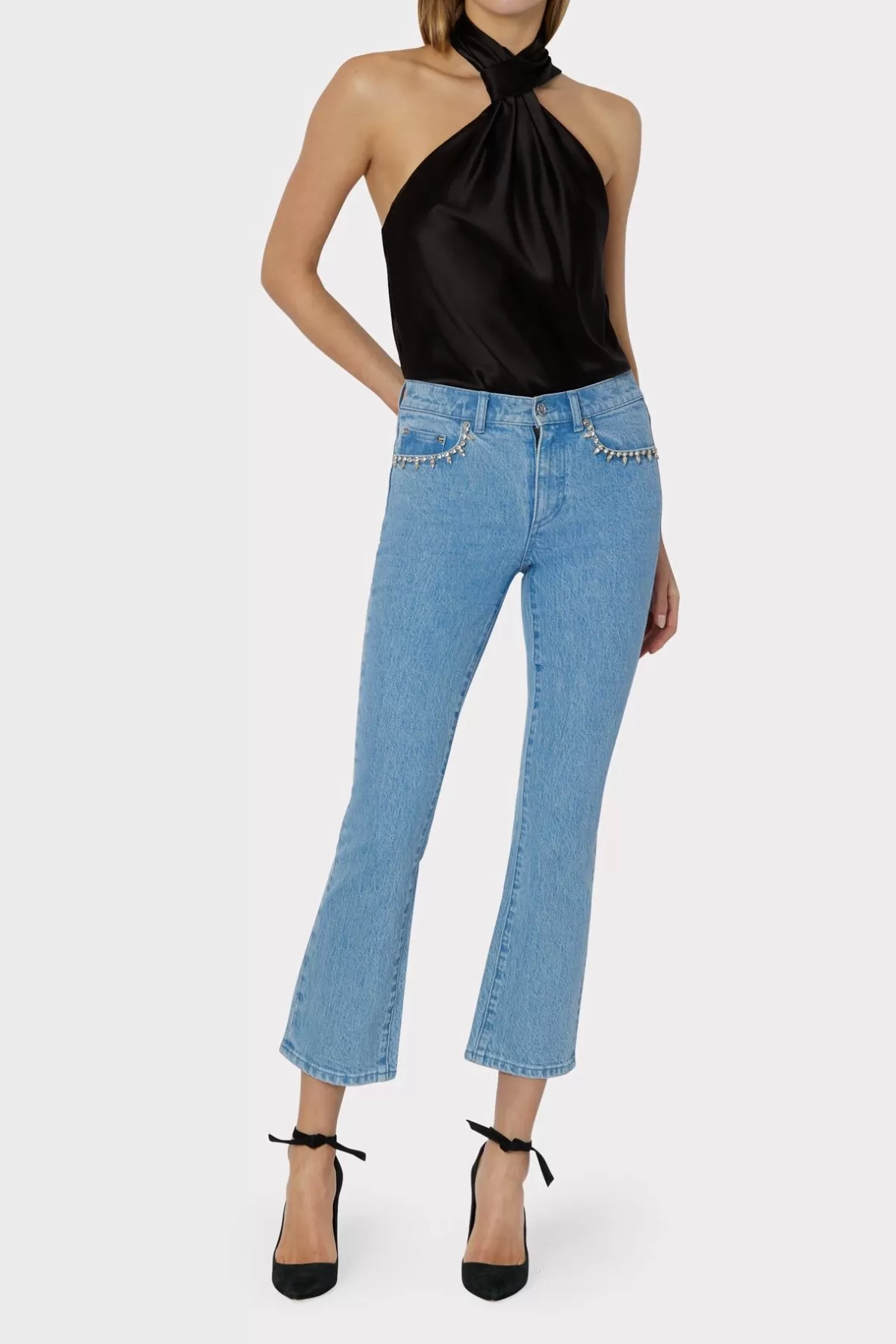 Hali Crystal Embellished Jeans-MILLY Online