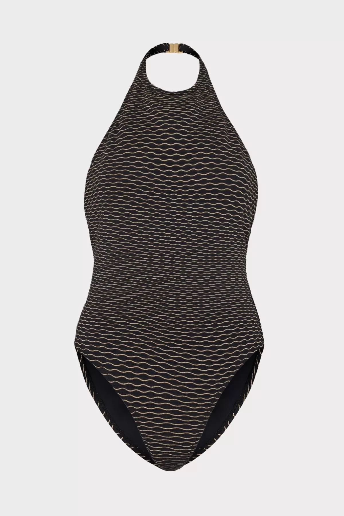 Jackie Textured Waves Halter One Piece-MILLY Best Sale