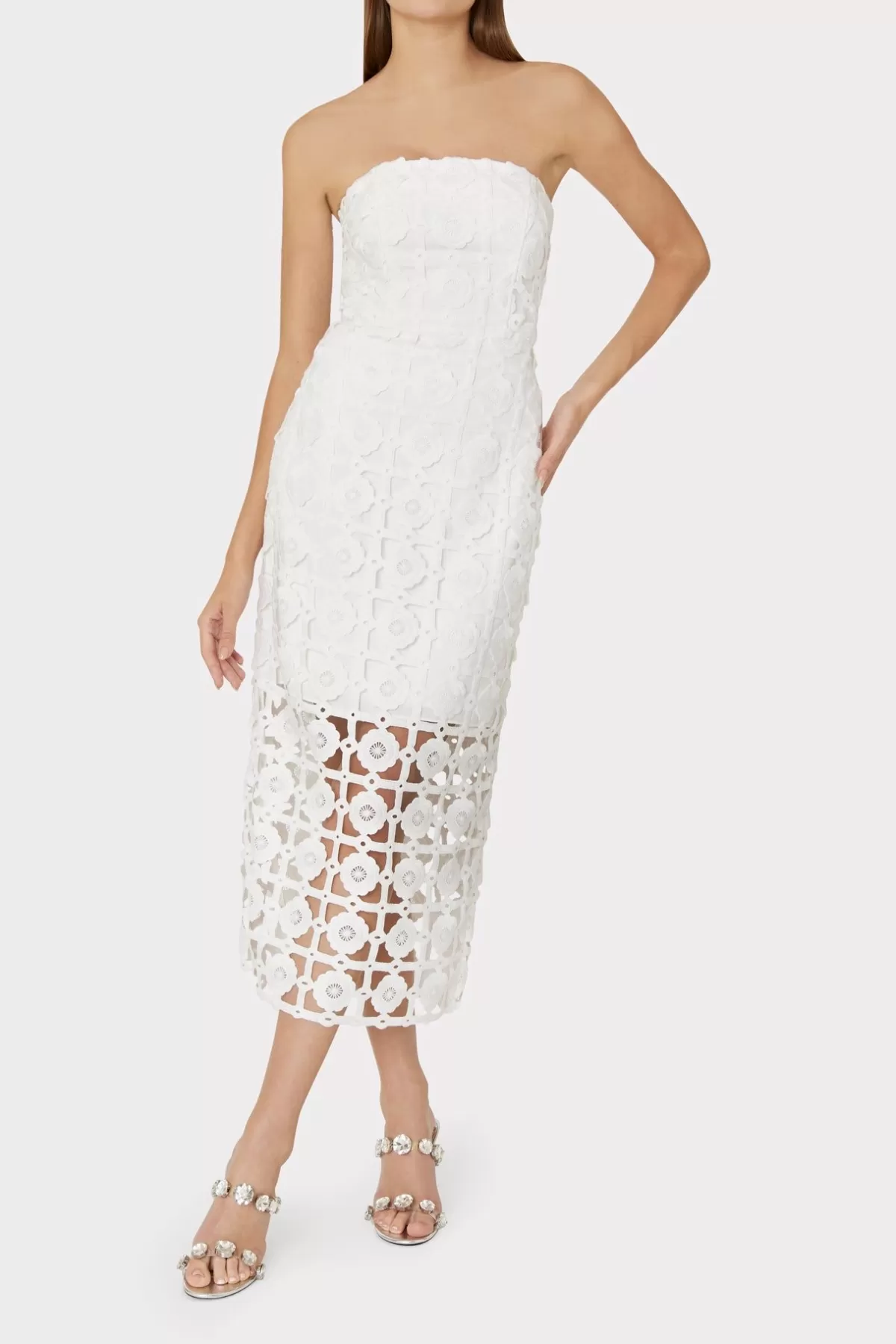 Kait Tile Lace Dress-MILLY Hot