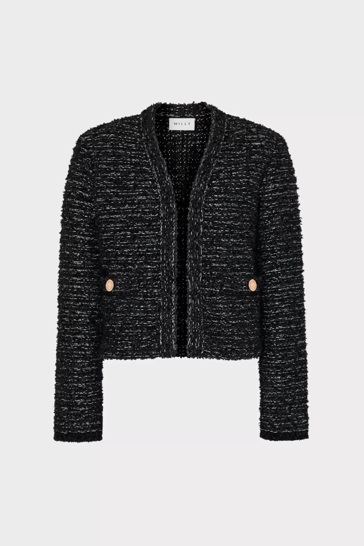 Knit Textured Boucle Cardigan Jacket-MILLY Best Sale