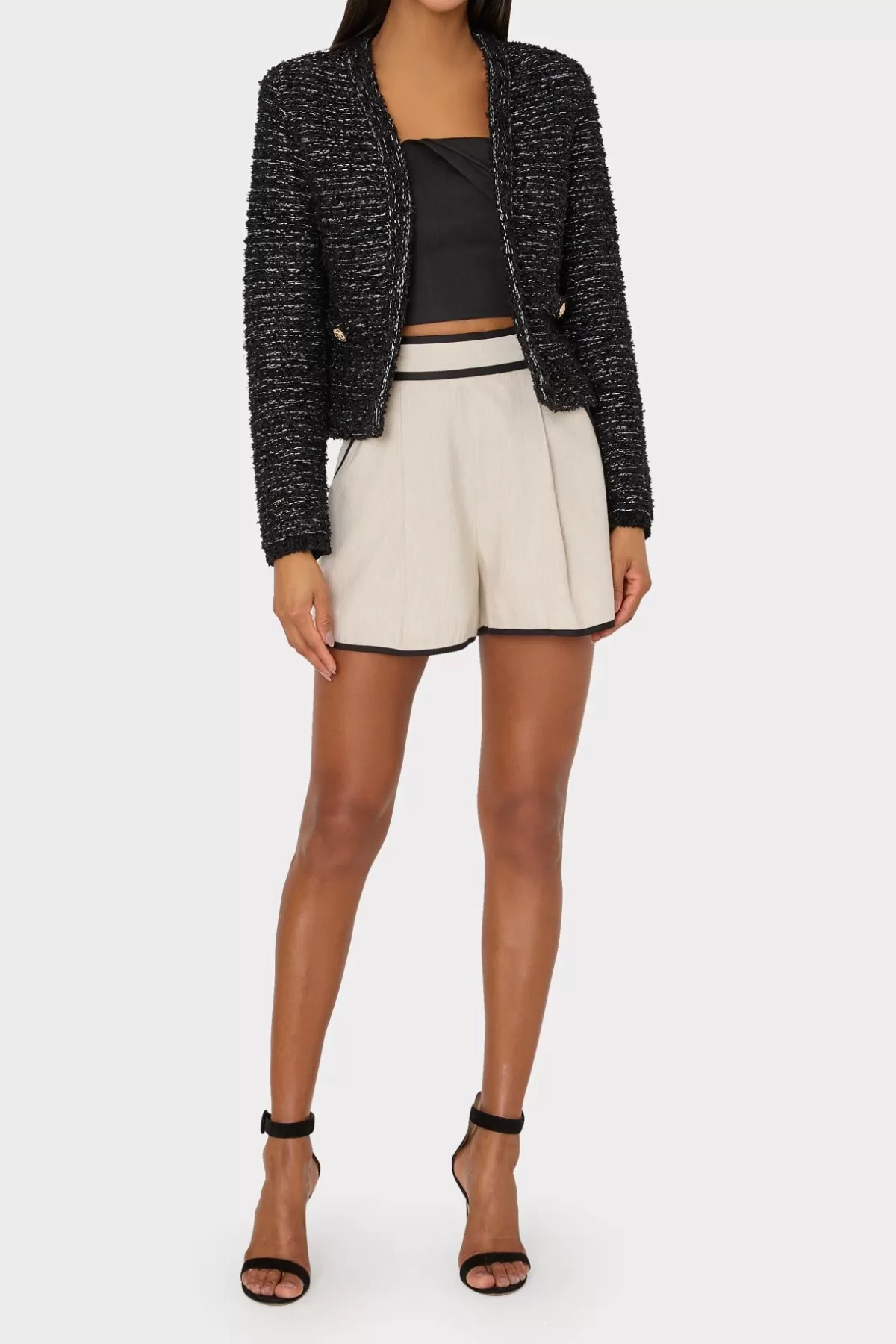 Knit Textured Boucle Cardigan Jacket-MILLY Store