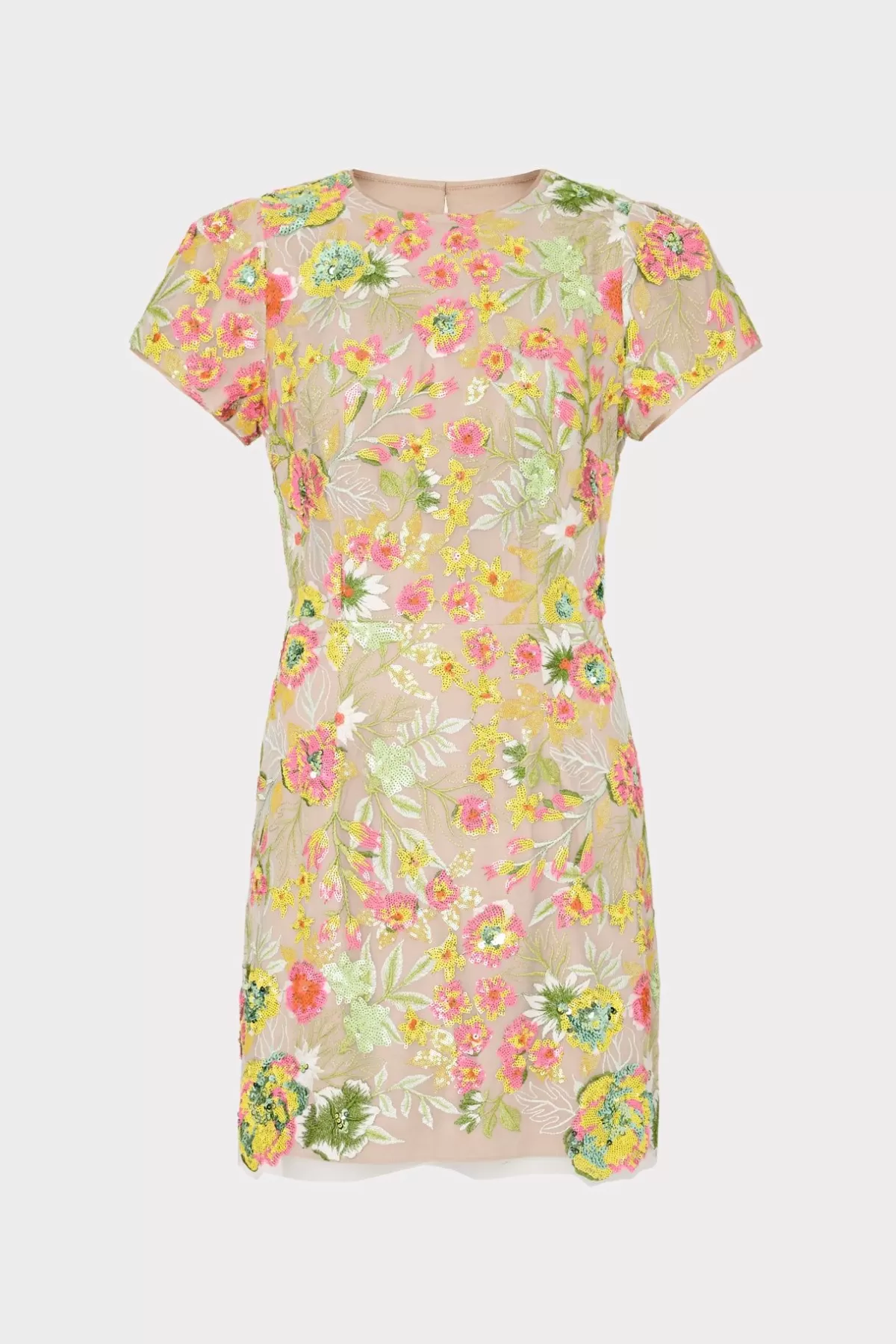 Kyla Botanical Petals Sequins Dress-MILLY Online