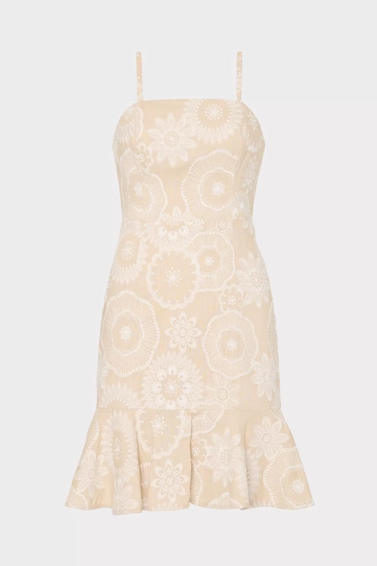 Linen Embroidered Dress-MILLY New