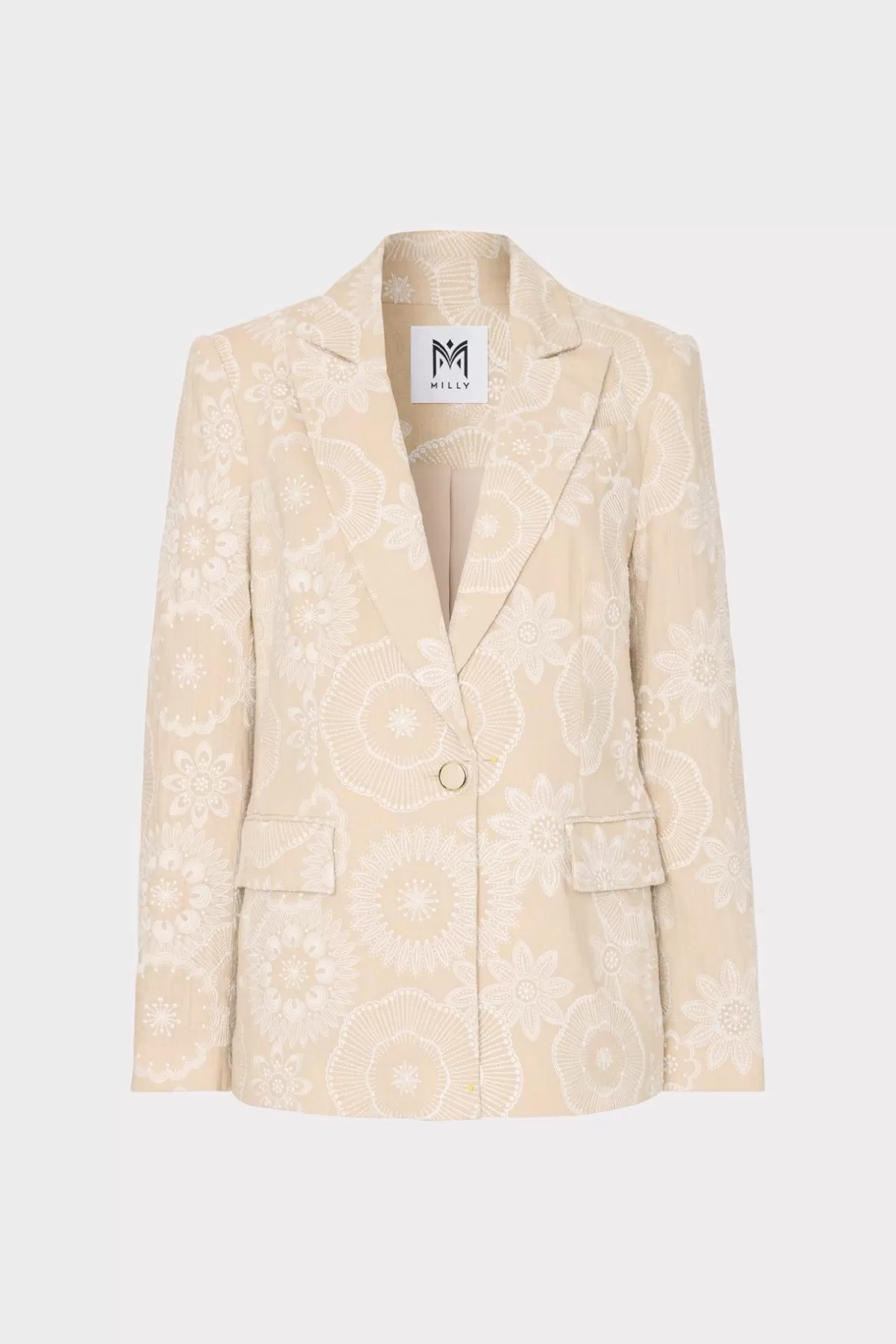 Linen Embroidered Jacket-MILLY Clearance