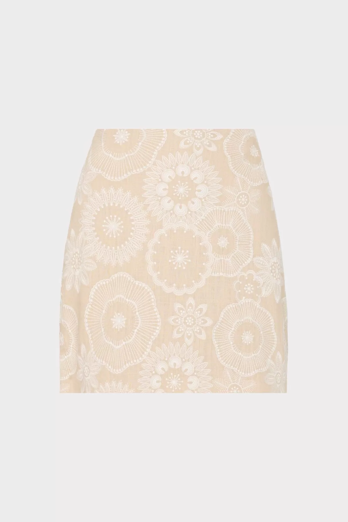 Linen Embroidered Skirt-MILLY Outlet