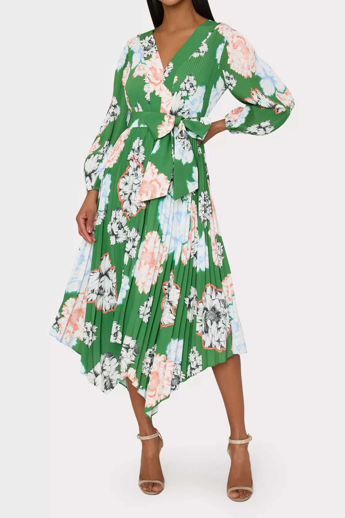 Liora Petals In Bloom Pleated Dress-MILLY Sale