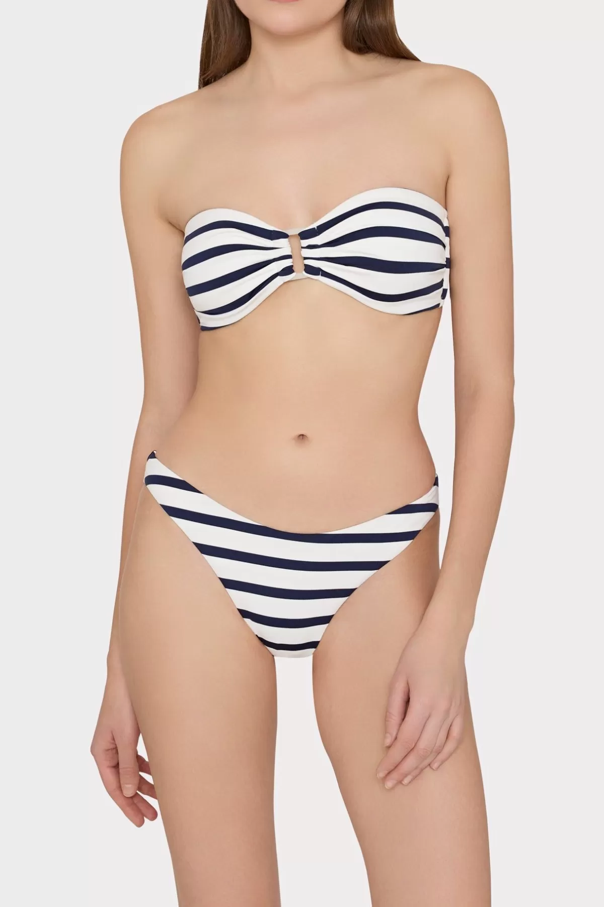 Margot Nautical Stripe Bikini Bottom-MILLY New