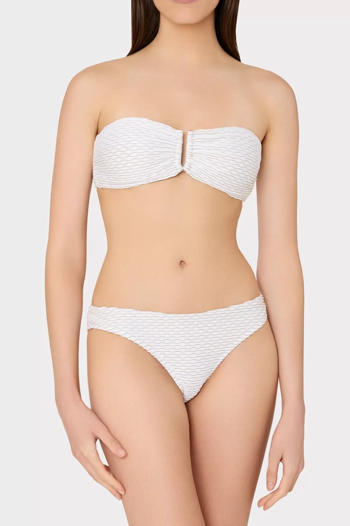 Margot Textured Waves Bikini Bottom-MILLY Best