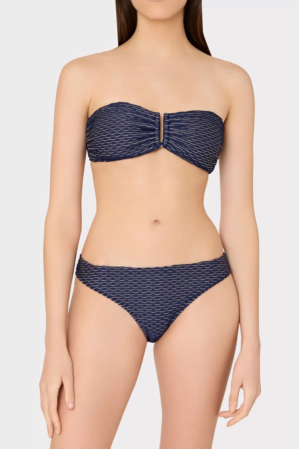 Margot Textured Waves Bikini Bottom-MILLY Store