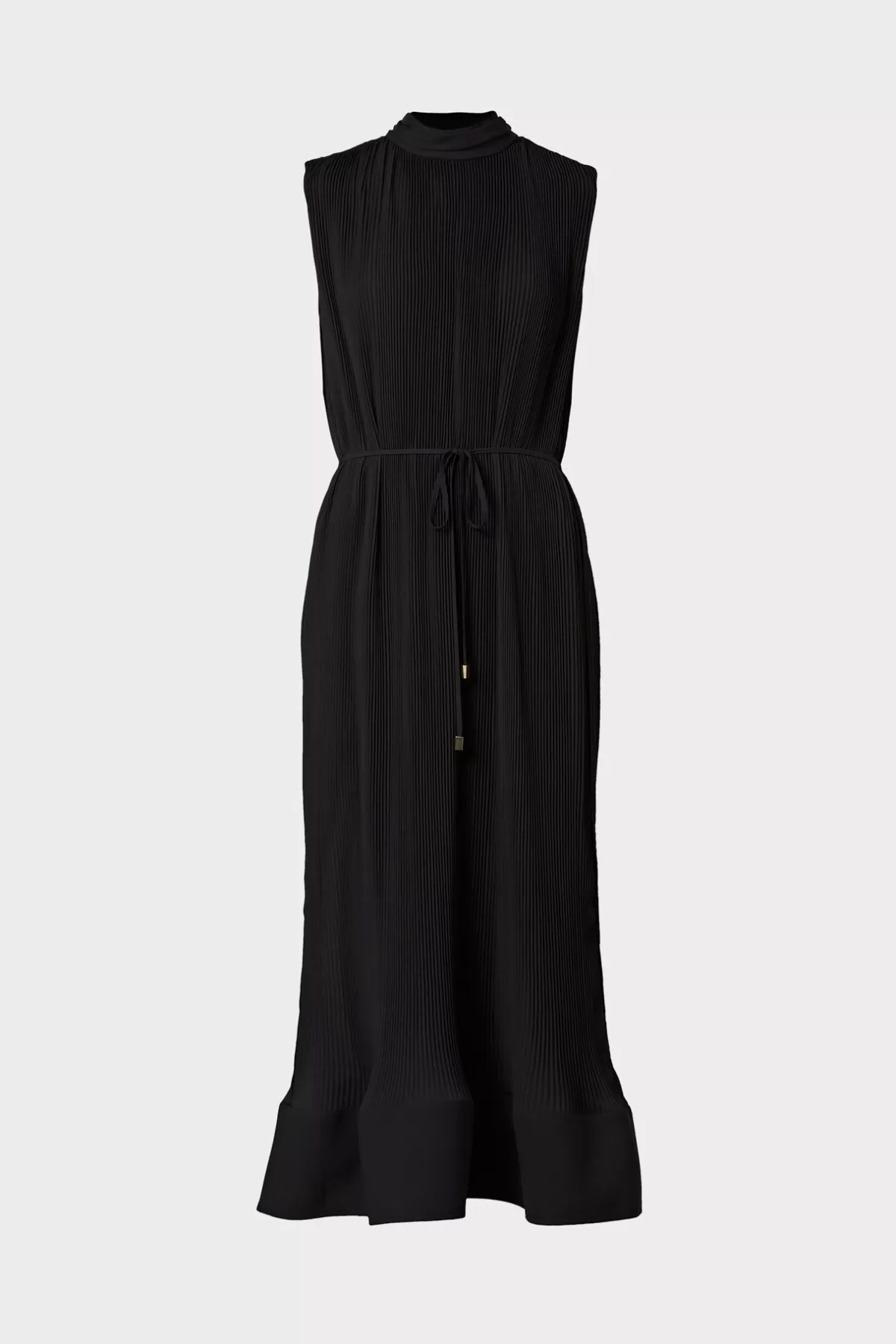 Melina Solid Pleated Dress-MILLY Store