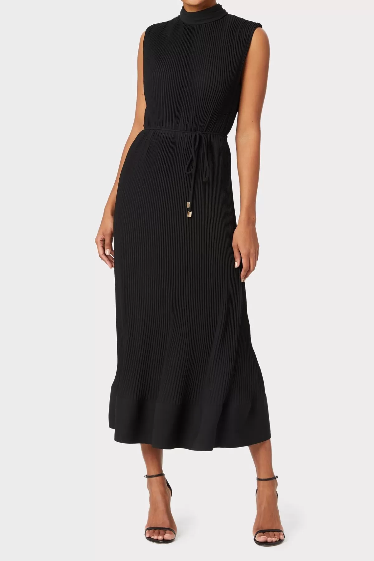 Melina Solid Pleated Dress-MILLY Store