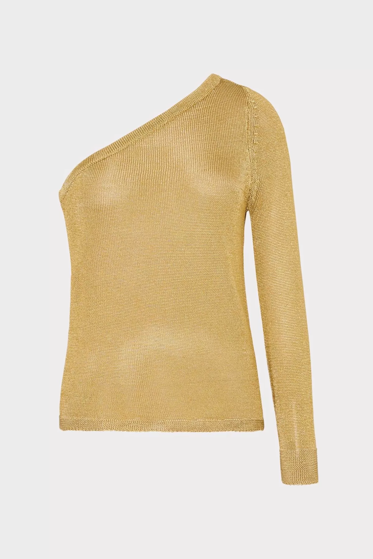 Metallic Knit One Shoulder Top-MILLY Flash Sale