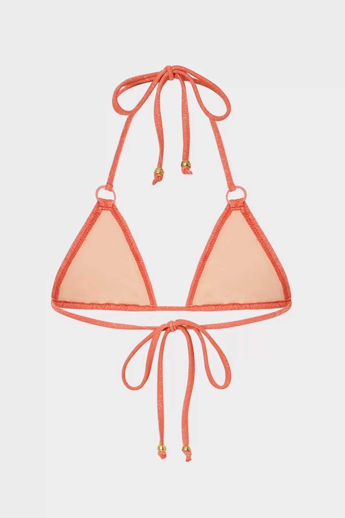 Metallic Ring Triangle Bikini Top-MILLY Hot