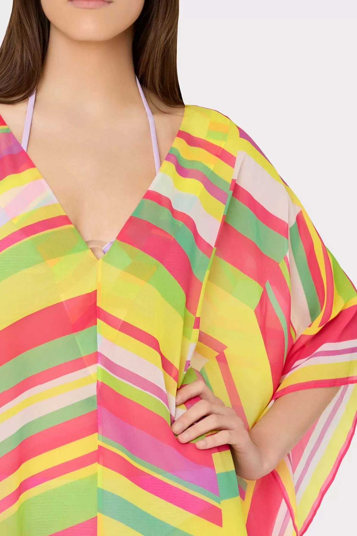 Multi Color Chevron Caftan-MILLY Clearance