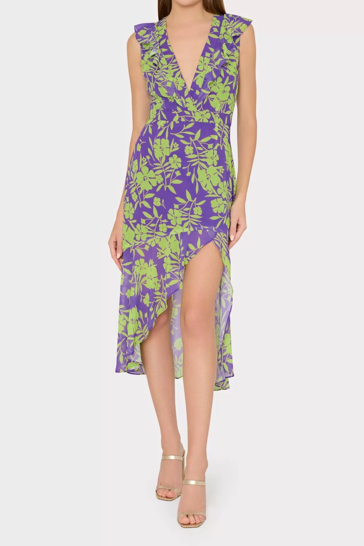 Nanci Marigold Aroma Ruffle Dress-MILLY Store