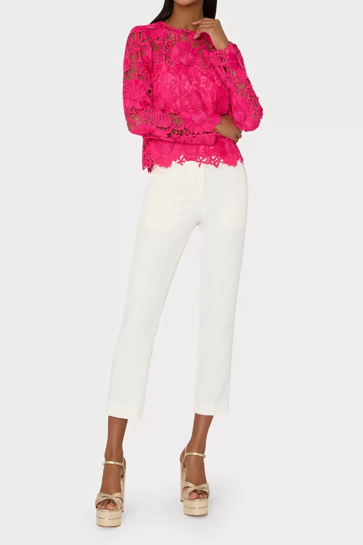 Nori 3D Lace Shirt-MILLY Cheap