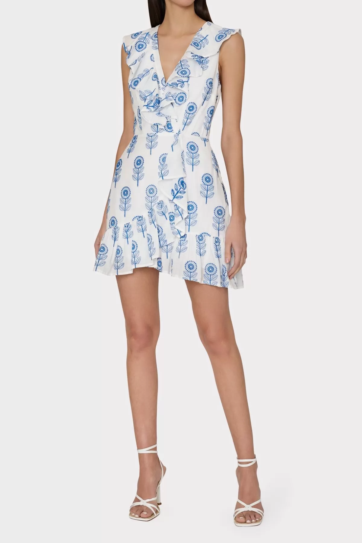 Novi Poppy Embroidery Wrap Dress-MILLY Flash Sale