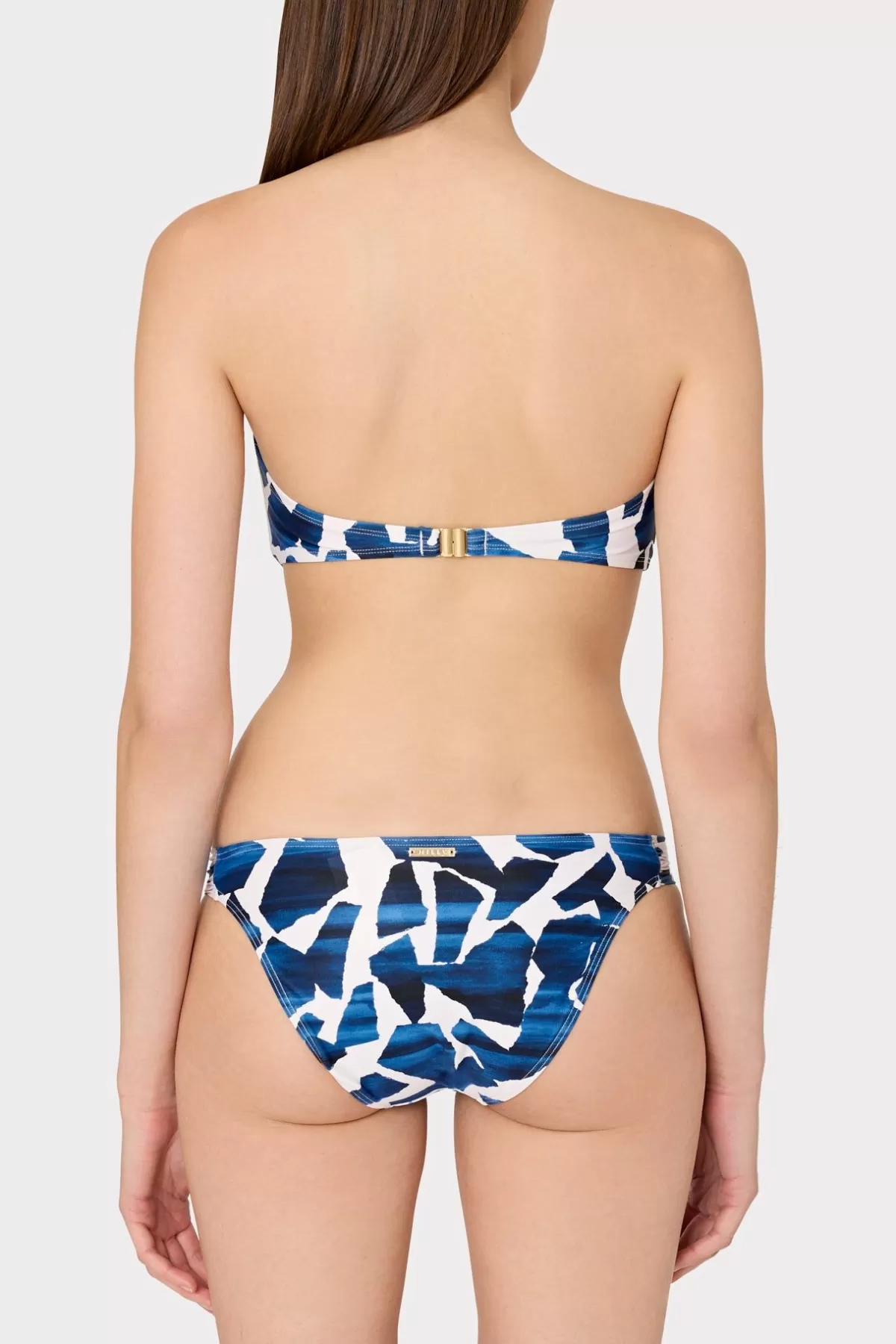 Ocean Puzzle Ruched Sides Bikini Bottom-MILLY Shop