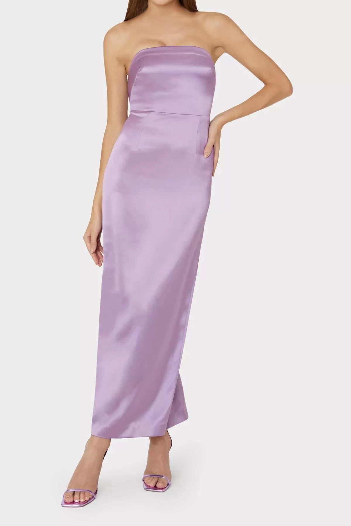 Riva Hammered Satin Gown-MILLY Store