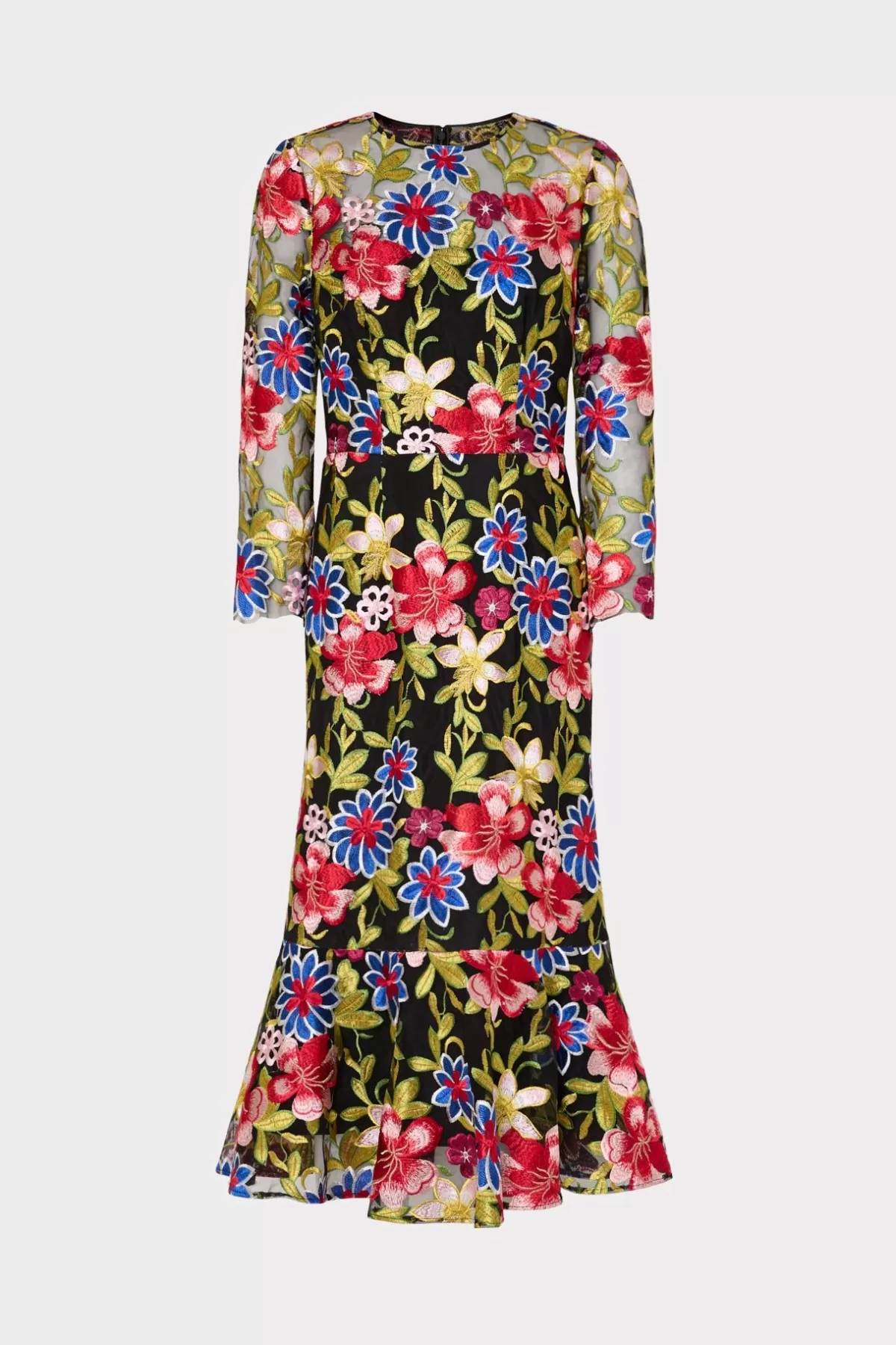 Rosalind Floral Embroidery Dress-MILLY Cheap