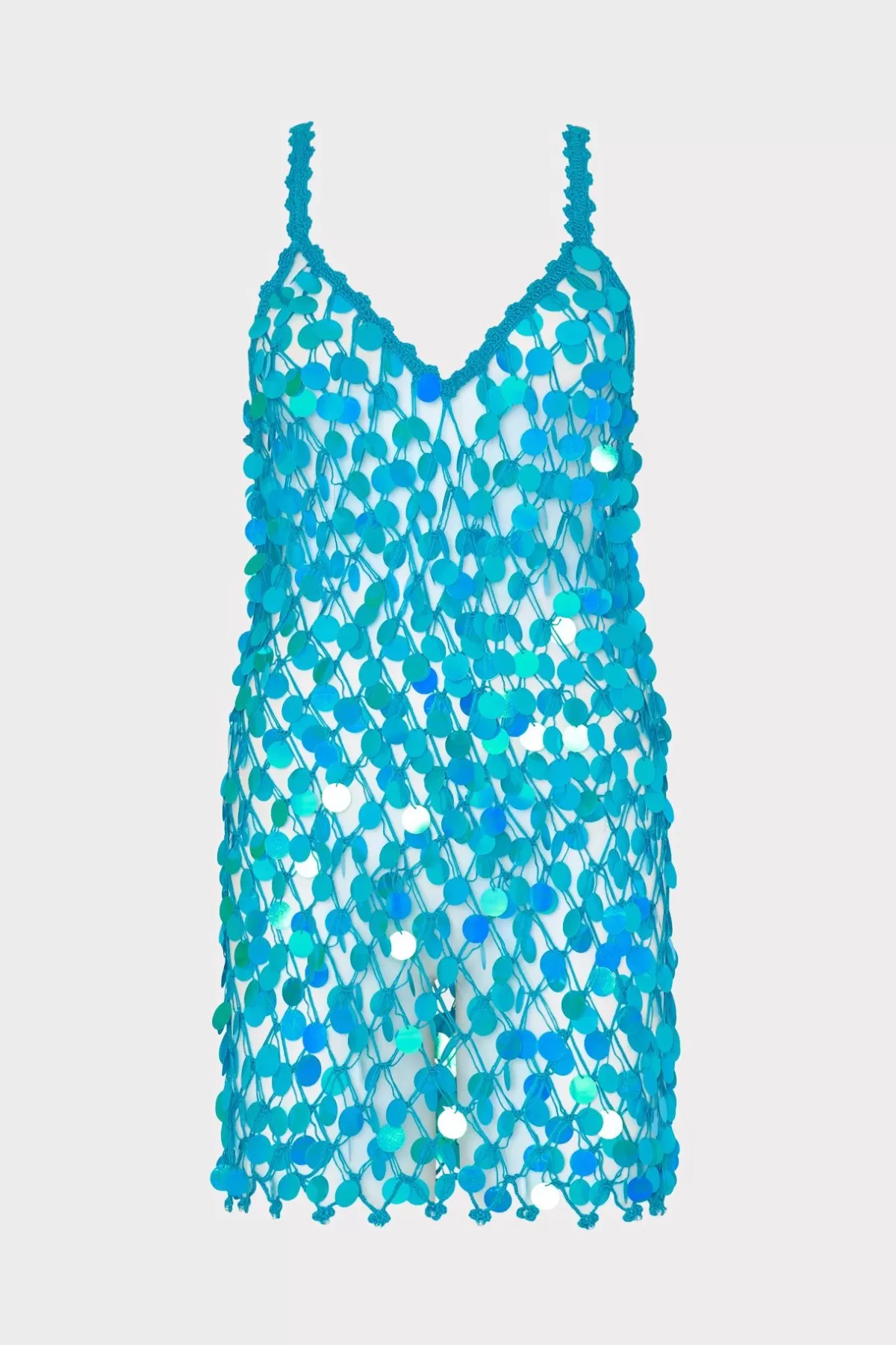 Sequin Crochet Mini Sleeveless Dress-MILLY Best Sale