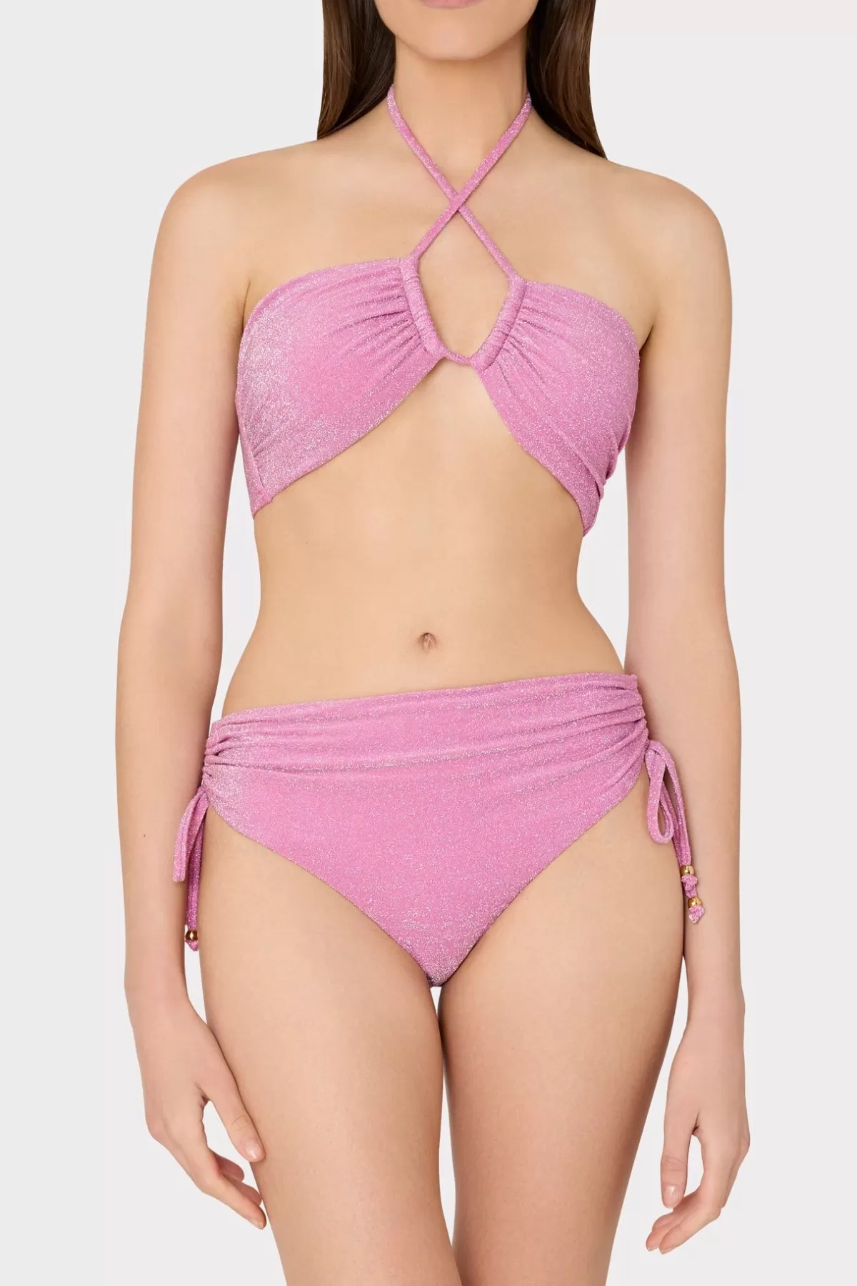 Shimmer Halter Bikini Top-MILLY Best Sale