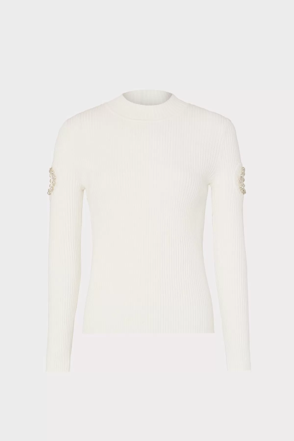 Shoulder Cut Out Knit Mock Neck-MILLY Flash Sale