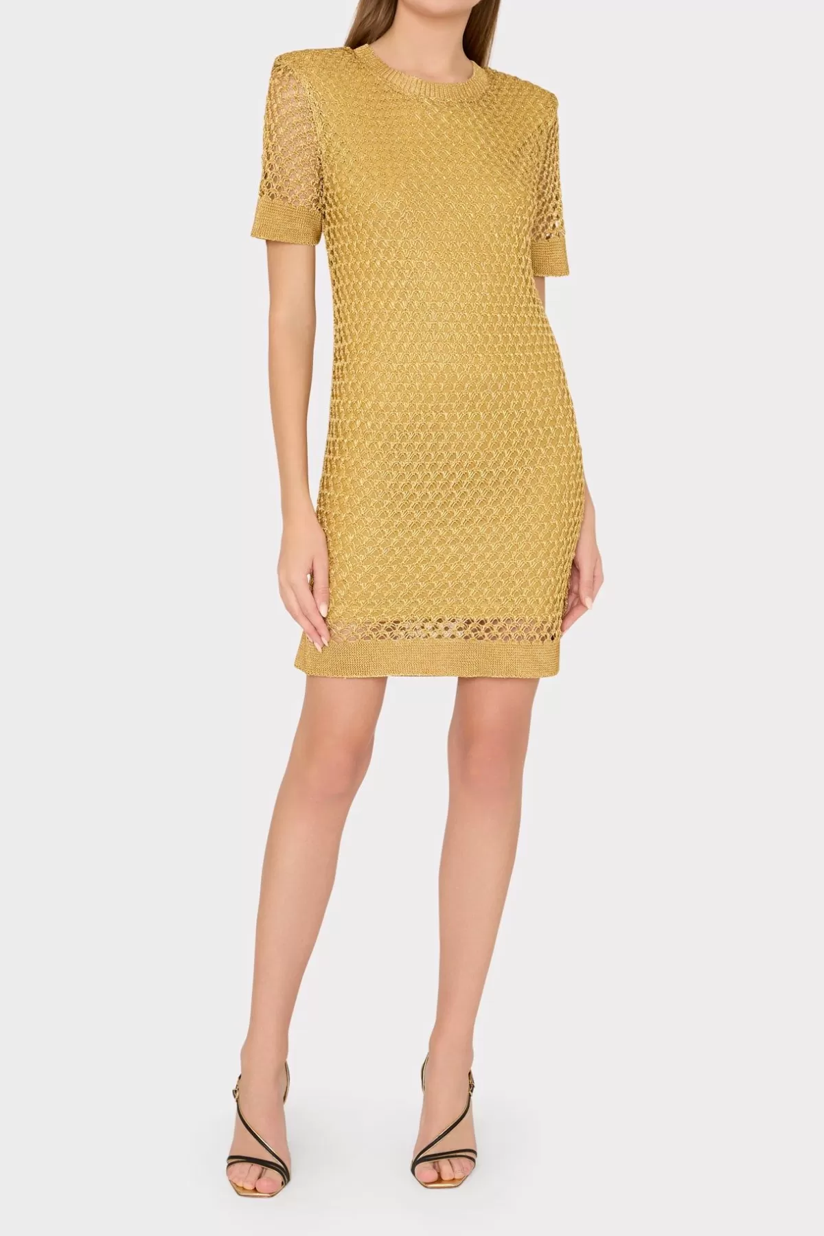 Sinclair Metallic Mesh Mini Dress-MILLY Cheap