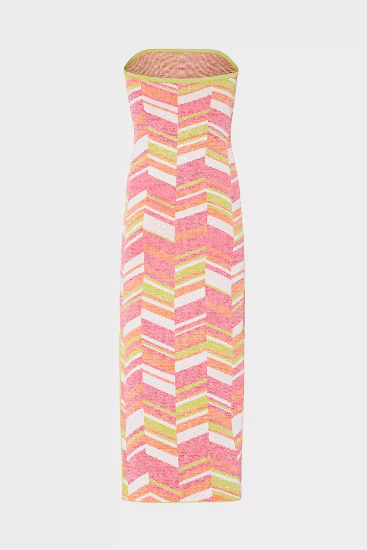 Strapless Multicolor Chevron Knit Dress-MILLY Hot