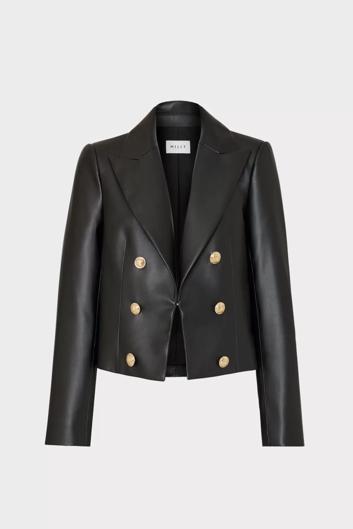 Thompson Vegan Leather Blazer-MILLY Clearance