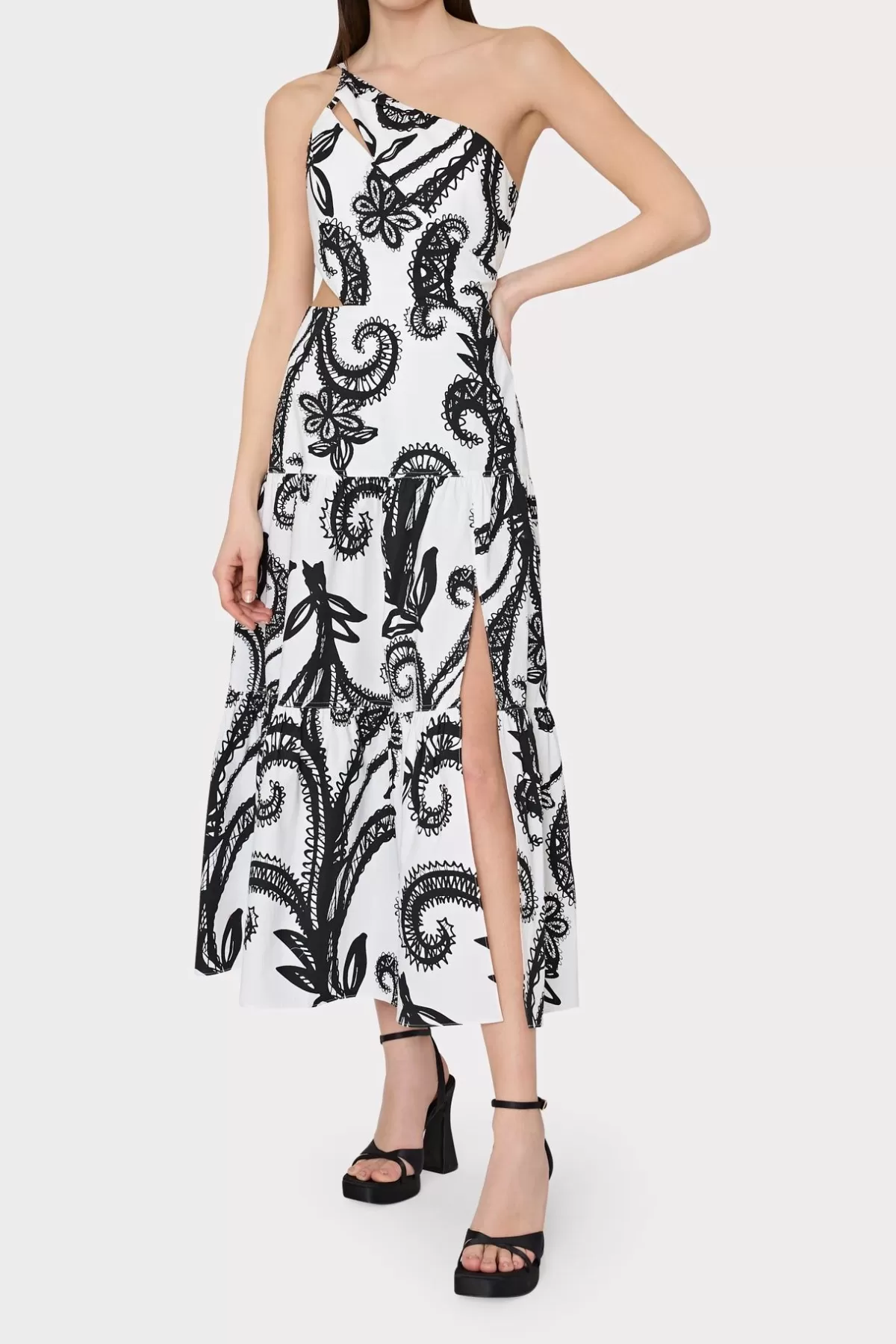 Vintage Vine Poplin Dress-MILLY Online
