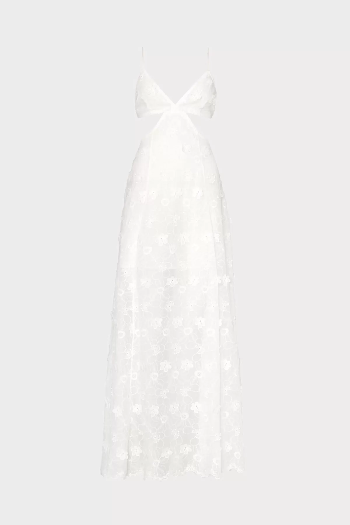 Vivianne 3D Floral Cotton Eyelet Dress-MILLY Cheap